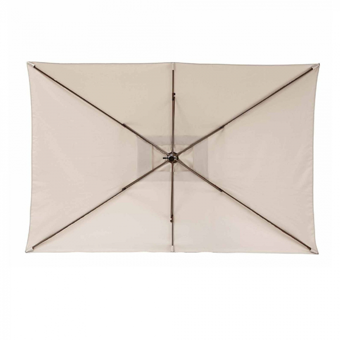 Umbrela terasa, otel/poliester, 300 x 194 cm, H 255 cm, bej [2]