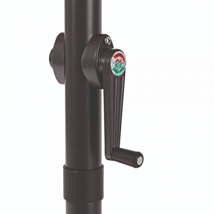 Umbrela terasa, otel/poliester,  diametru 262 cm, H 231 cm, gri [4]