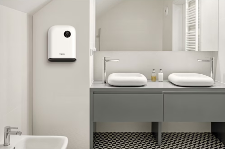 Incalzire, Climatizare & Ventilatie - Aeroterma de baie Tesy HL 249 VB W, 2000 W, termostat electronic, functii Confort / Eco / Anti-inghet, touch control, alb
