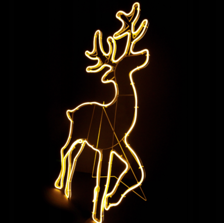 Decorațiune LED tip neon – Ren, 55x92 cm, 672 LED-uri alb cald, IP44, 8 moduri de iluminare [4]