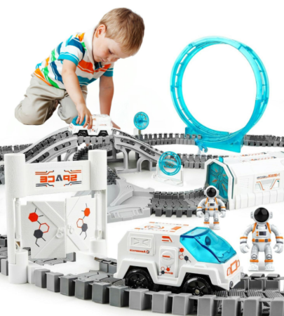 Exploratori ai galaxiei – Circuit spațial cu vehicul electric și figurine de astronauți 205 piese [1]