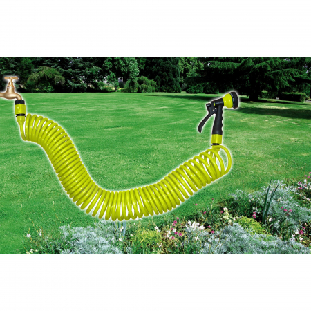 Furtun grădină spirală, pentru irigații, diametru 10 mm, 8 bar, L 15 m [1]