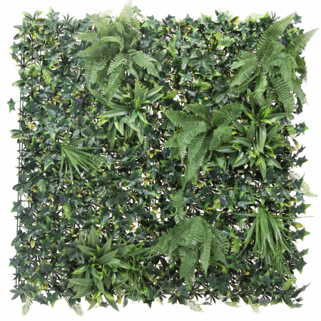 Garduri - Gard viu artificial din frunze, 100 x 100 cm, verde
