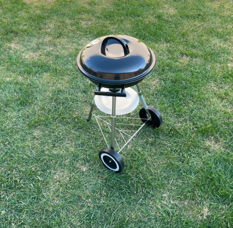 Gratar pe carbuni de gradina cu capac, Kettle, Otel, 40 cm, Negru [6]