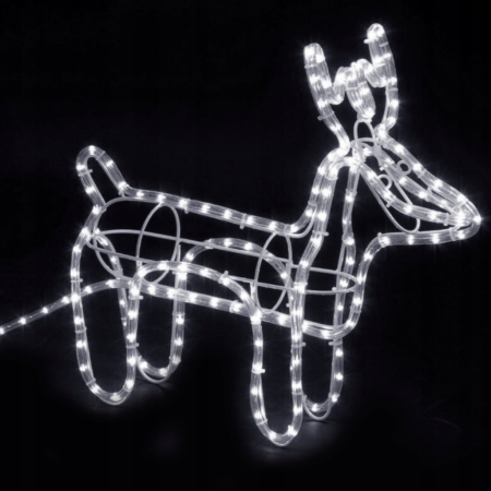 Lămpi exterioare de Crăciun – Ren cu Sanie, 160 LED-uri, 120 cm, lumină alb rece, IP44 [2]