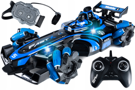 Vehicule și mașinuțe - Mașină cu telecomandă RC 4x4 Drift – control prin gesturi, efect de fum, sunete și lumini