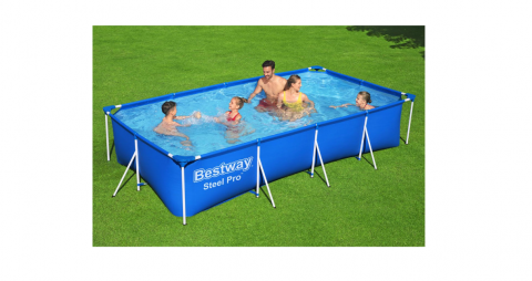 Piscina cadru metalic Bestway, 400x211x81 cm, 5.700 litri, cu pompa de filtrare inclusa, debit pompa 1249 l/h, albastru [2]