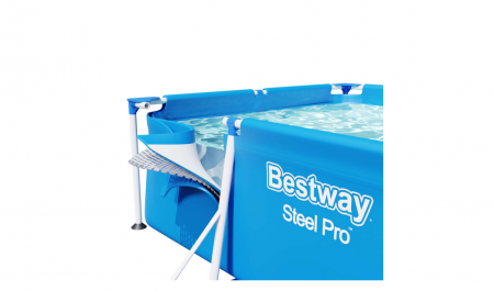 Piscina cadru metalic Bestway, 400x211x81 cm, 5.700 litri, cu pompa de filtrare inclusa si prelata de acoperire, albastru [7]