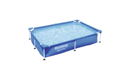 Piscina cu cadru metalic Bestway, 221x150x43 cm, 1.200 litri, albaastru [1]