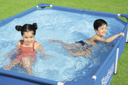Piscina cu cadru metalic Bestway, 221x150x43 cm, 1.200 litri, albaastru [5]