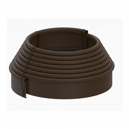 Bordură gazon - Separator gazon, polietilena, H 10 cm, L 9 m, maro
