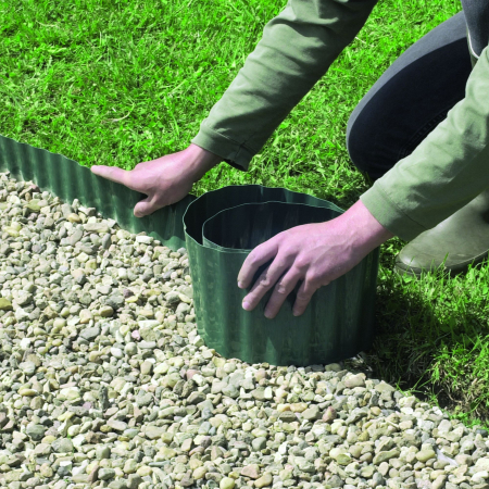 Separator gazon, PVC, H 15 cm, L 9 m, verde [6]