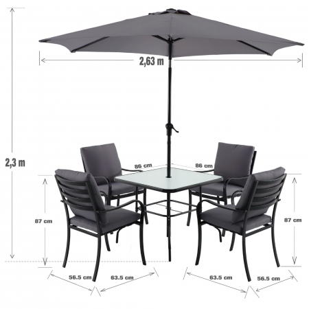 Set mobilier gradina, pentru 4 persoane [6]