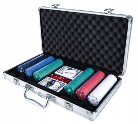 Set profesional de Poker cu 500 de jetoane, 2 pachete de cărți, 5 zaruri și valiză aluminiu [2]