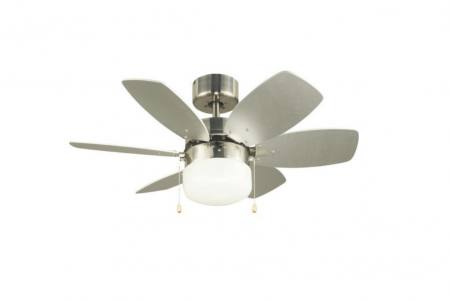 Corpuri de iluminat interior - Ventilator de tavan cu lustra, diametru 76 cm, 50W, cu dulie E14 max. 1x60W, 3 trepte viteza, zgomot redus