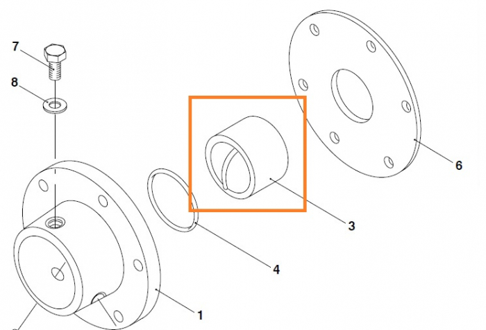 Bucsa agitator cuva Putzmeister P715 cod 202791007 [2]