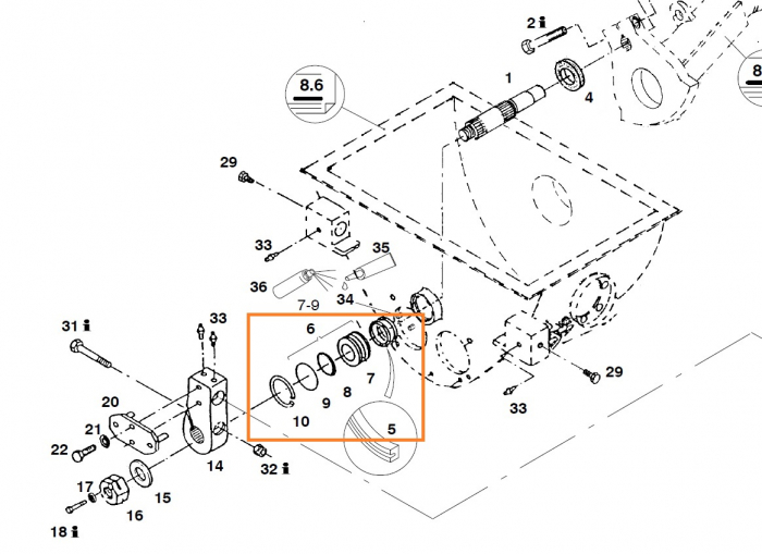 Bucsa ax Putzmeister P715 cod 087888009 [2]