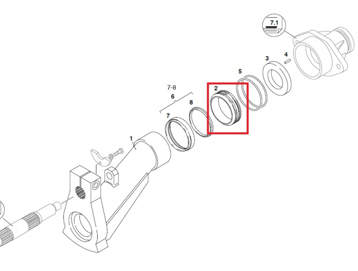 Bucsa tub S pompa Putzmeister P715 cod 057810007 [4]