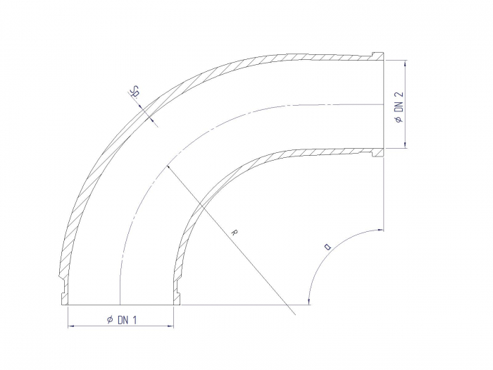 Cot reductor 90 grade de la DN125 la DN100 [3]