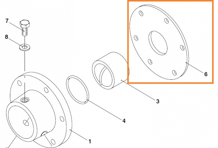 Garnitura malaxor cuva Putzmeister P715 cod 210304004 [2]