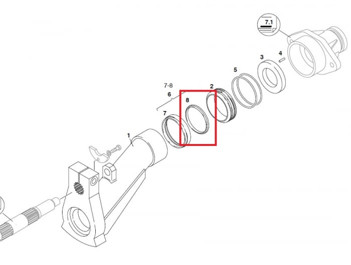 Inel de protectie tub S pompa Putzmeister cod 066662000 [2]
