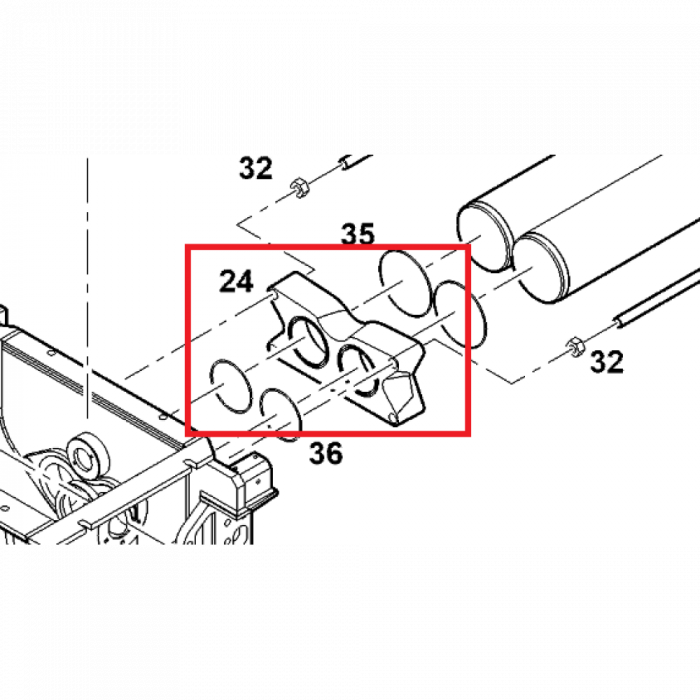 Placa intermediara uzura Putzmeister 262480002 [2]