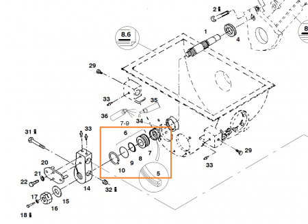 Bucsa ax Putzmeister P715 cod 087888009 [1]