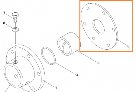 Garnitura malaxor cuva Putzmeister P715 cod 210304004 [1]