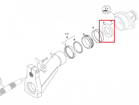 Inel de presiune Tub S pompa Putzmeister P 715 cod 455433 [1]