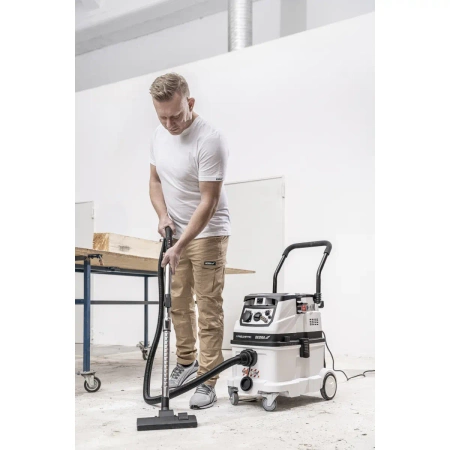 Aspirator de construcții cu funcție de curățare automată a filtrului și posibilitatea de a conecta un compresor și dispozitive pneumatice, filtru de clasă M, DEDRA DED6609P [4]
