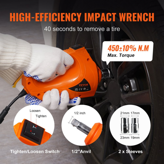 Cric pentru mașină electric  3 tone  + Cheie impact [4]