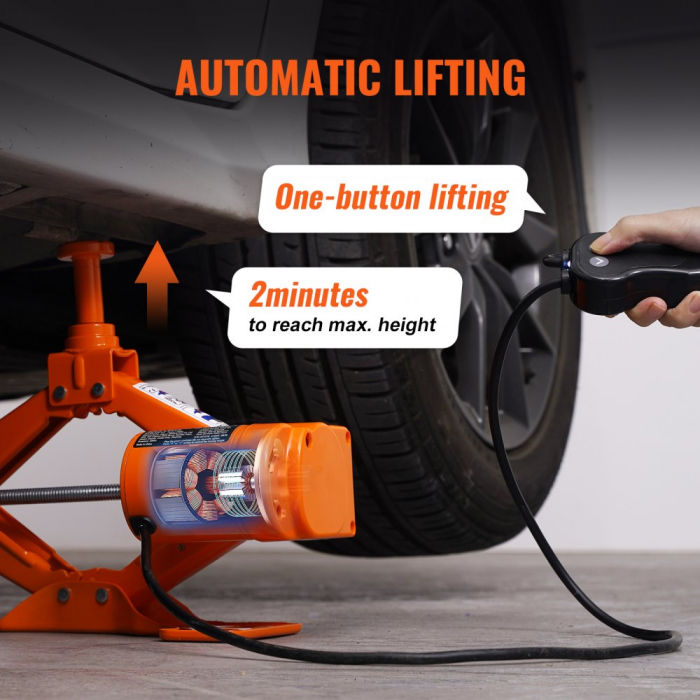 Cric pentru mașină electric VEVOR Cric de podea Cric electric foarfecă de 3 tone Instrument de reparație auto [3]