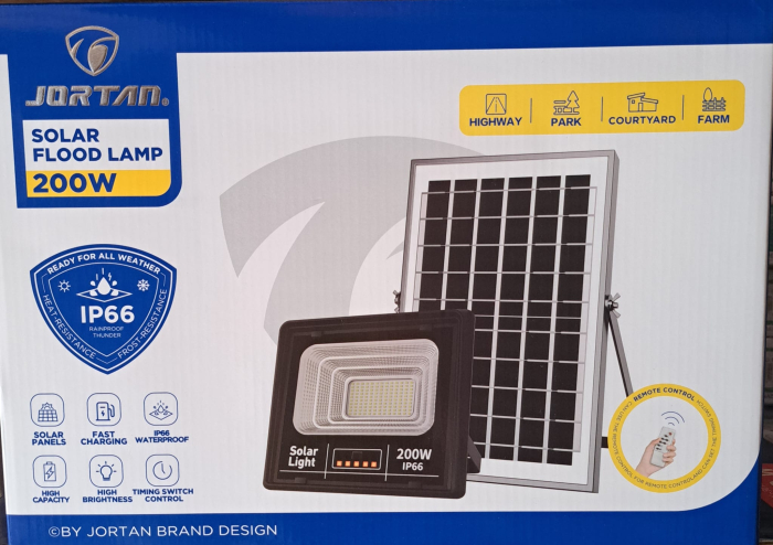 JORTAN PROIECTOR SOLAR 200W CU TELECOMANDA [2]