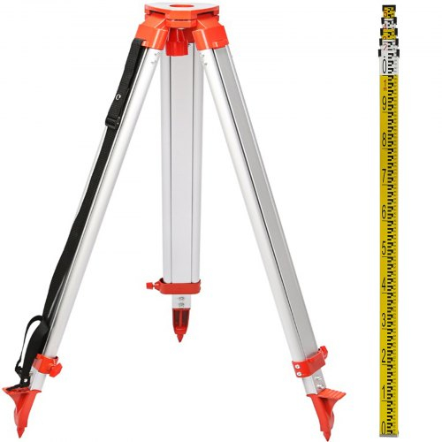 Kit laser verde rotativ Vevor 500m+1.65m Trepied din aluminiu , rigla gadata 5m [7]