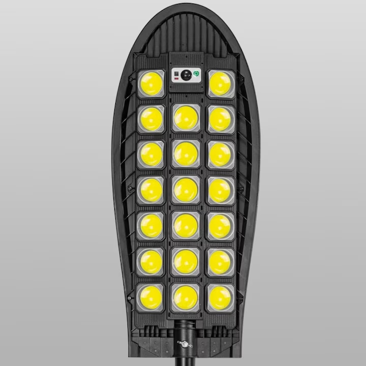 Lampa solara stradala W7102A-7 cu 20 LED COB, senzor de miscare si telecomanda, protectie IP65, negru [2]