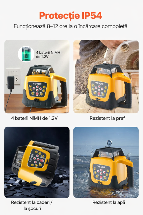 Nivele laser rotativa raza de actiune 500m , trepied 165 cm rigla 5m [5]