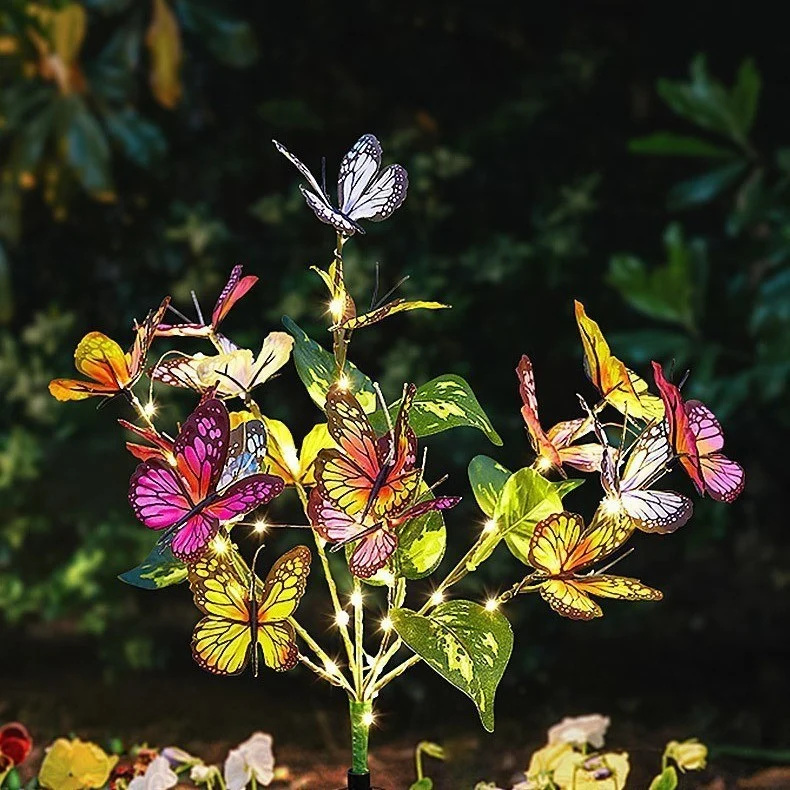 Set 2 Lampi Solare Decorative cu Fluturi , 70cm, Iluminare LED, IP66 [4]