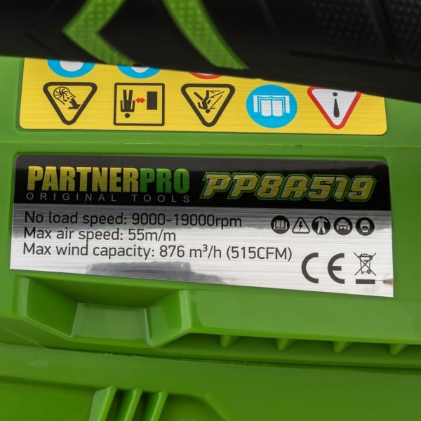 Suflanta pe acumulator PARTNERPRO PP8A519 , 2x20V 4Ah, 1 incarcator dublu, 9000-19000 RPM, 55 m/s [4]