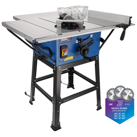 SCULE CONSTRUCTII - Ferăstrău Circular CU  Masă Dedra DED7754T3 – 2000 W, Disc 254 mm CADOU 3 DISCURI