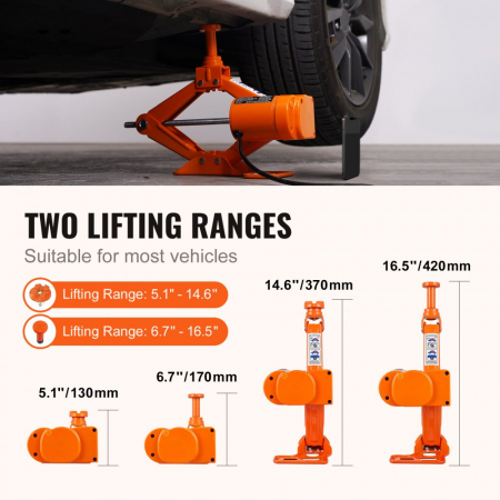 Cric pentru mașină electric  3 tone  + Cheie impact [2]