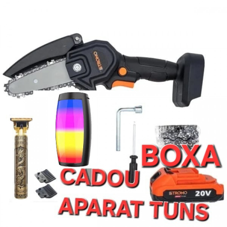 DRUJBE SI MOTOCOASE - Fierăstrău cu lanț pe acumulator AAS20 STROMO, 2x lame, 2 x lanturi