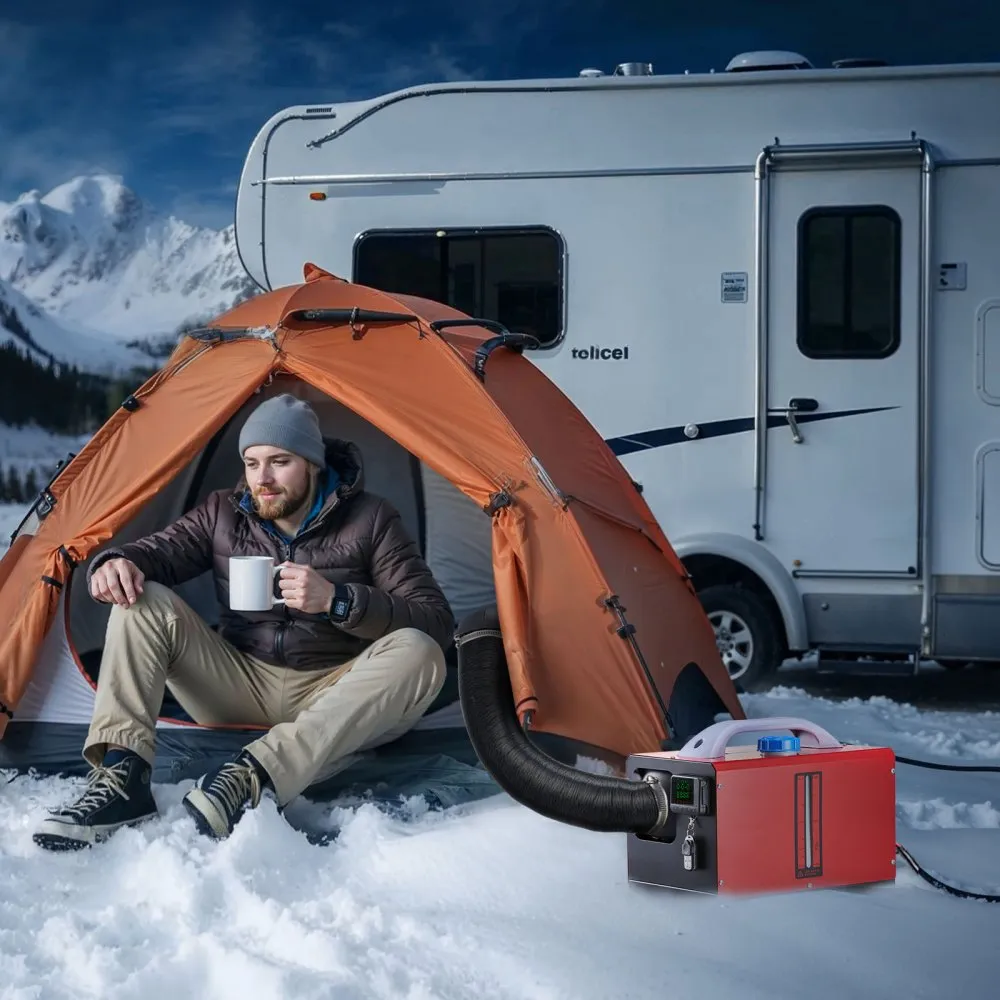 Încălzitor de aer diesel VEVOR, 12-24V 8KW, încălzitor de parcare diesel cu încălzire rapidă, telecomandă și comutator LCD negru, zgomot redus, funcție de preîncălzire [2]