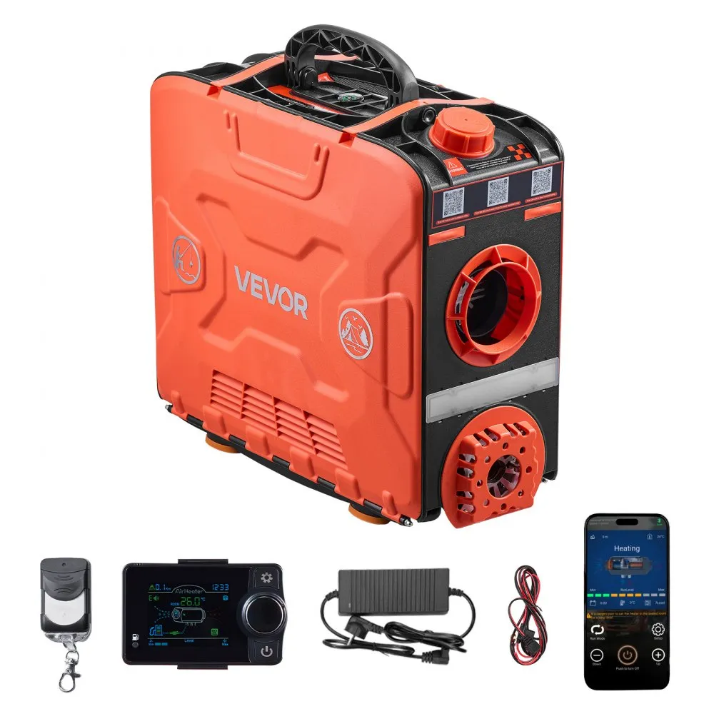 Încălzitor diesel VEVOR, 8KW, DC 12V, 220 v, multifuncțional cu control prin aplicație Bluetooth, telecomandă și ecran LCD, rezervor de combustibil de 4,5 l , POMPA SILENTIOASA [6]