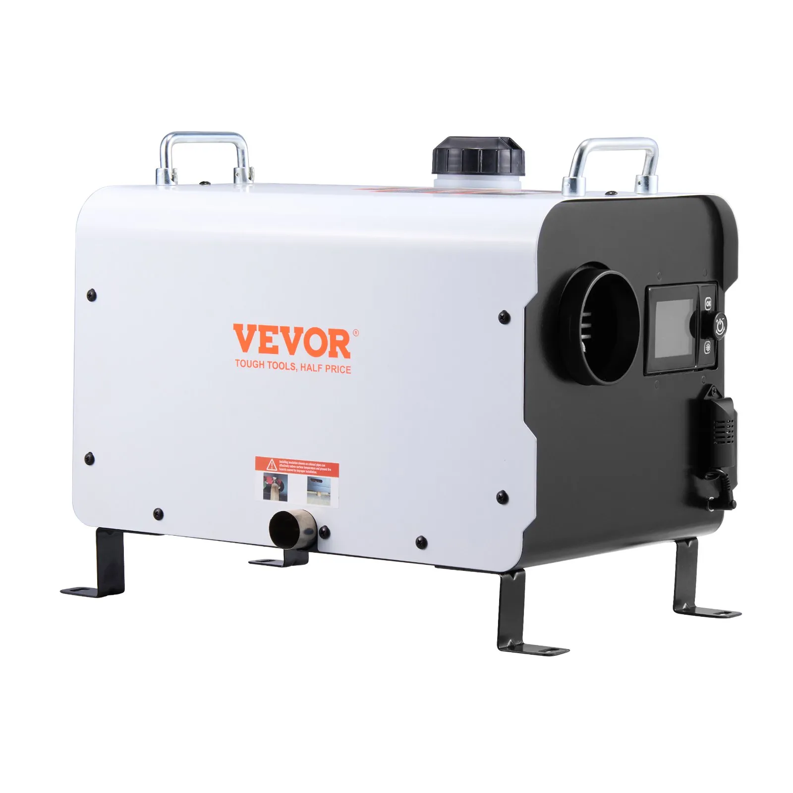 Încălzitor diesel VEVOR 8KW, încălzitor de aer diesel multifuncțional 12V/24V,  220 V cu control prin aplicație Bluetooth, telecomandă și ecran de afișare, alarmă CO, încălzitor diesel portabil cu înc [8]