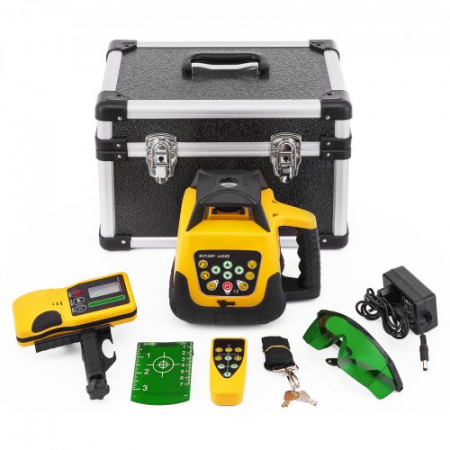 Kit laser verde rotativ Vevor 500m+1.65m Trepied din aluminiu , rigla gadata 5m [4]