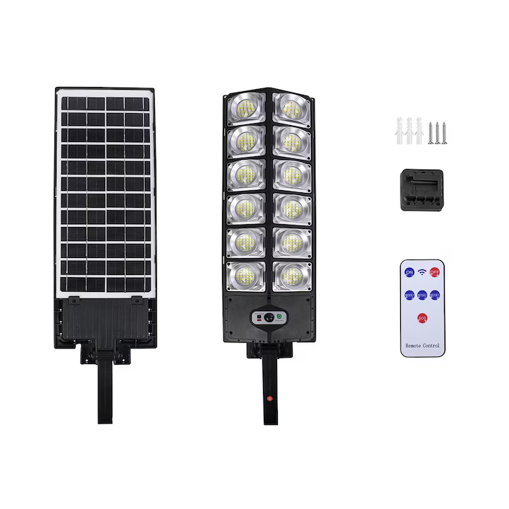 LAMPI SOLARE - Lampa solara stradala W789A-6 cu 12 casete