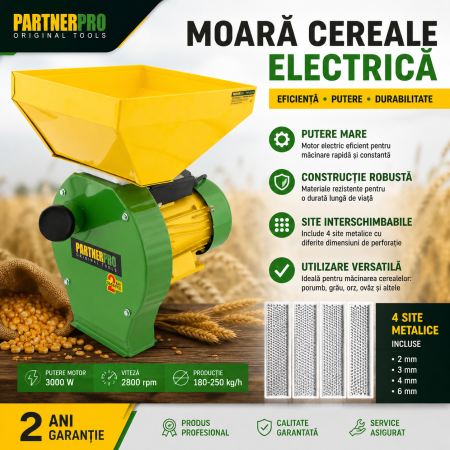 DIVERSE - Moara electrica 240 Kg/h , 3900W, PartnerPRO PP3900