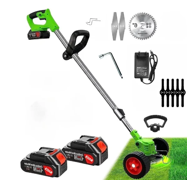 DRUJBE SI MOTOCOASE - Motocoasa electrica 48V, 4000 mAh, 18000 RPM, cu acumulatori si roti