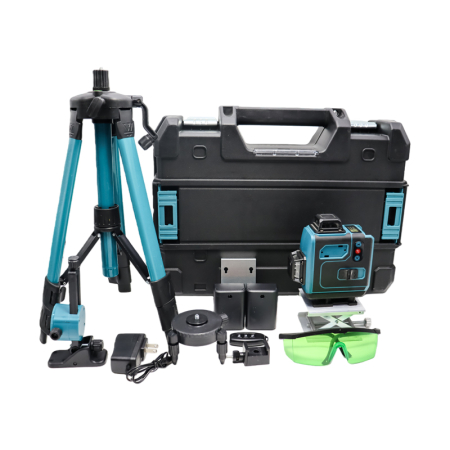 NIVELE  LASER - NIVELA LASER   PROFESIONALA 4D 16  LINII VERZI 2 ACUMULATORI AFISAJ ELECTRONIC