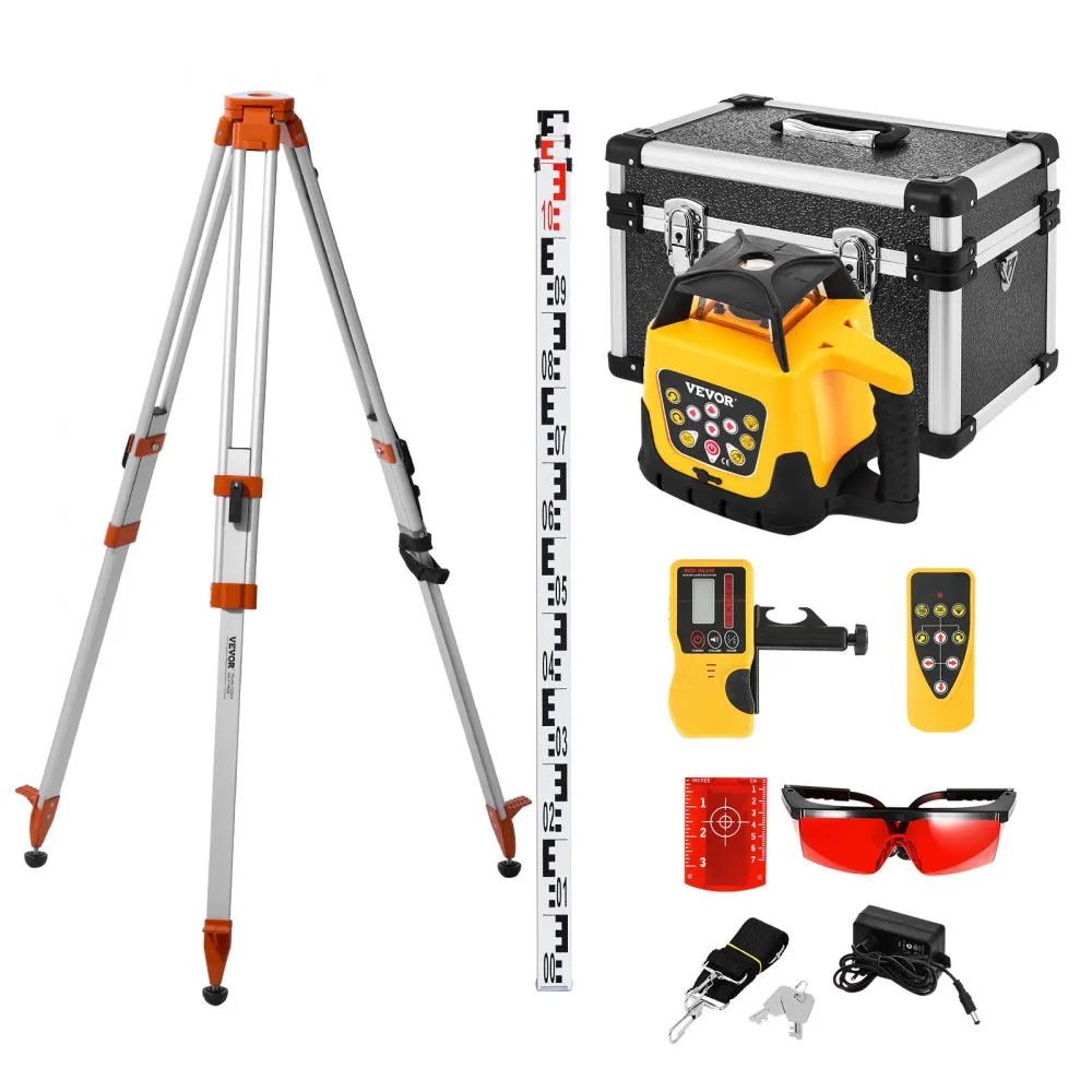 Produse - Nivele laser rotativa raza de actiune 500m , trepied 165 cm rigla 5m
